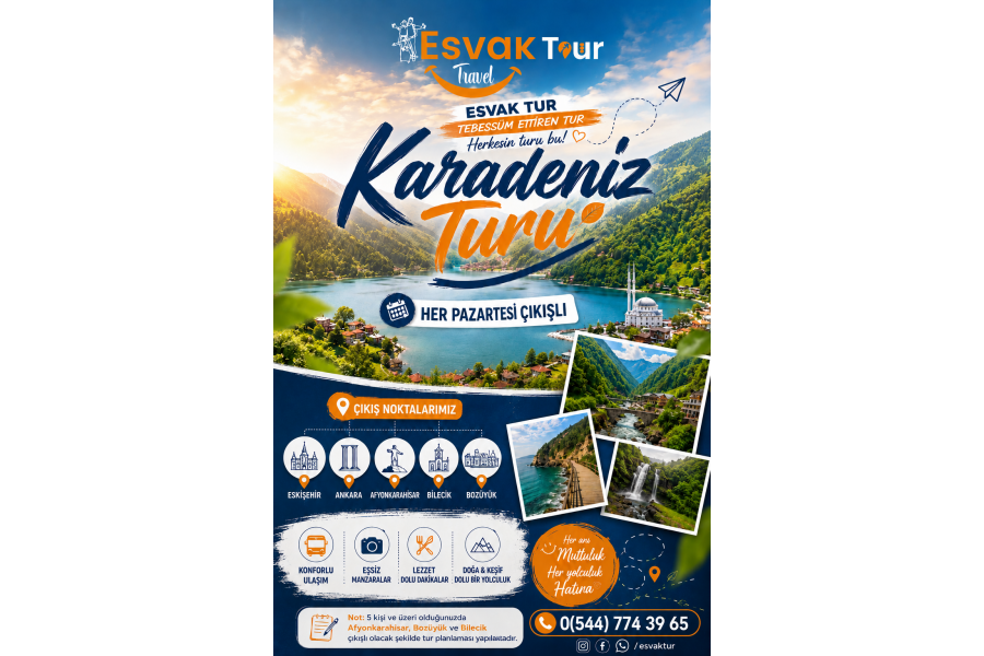 4 Gece 5 günlük Doğu Karadeniz ve Yaylaları Tur